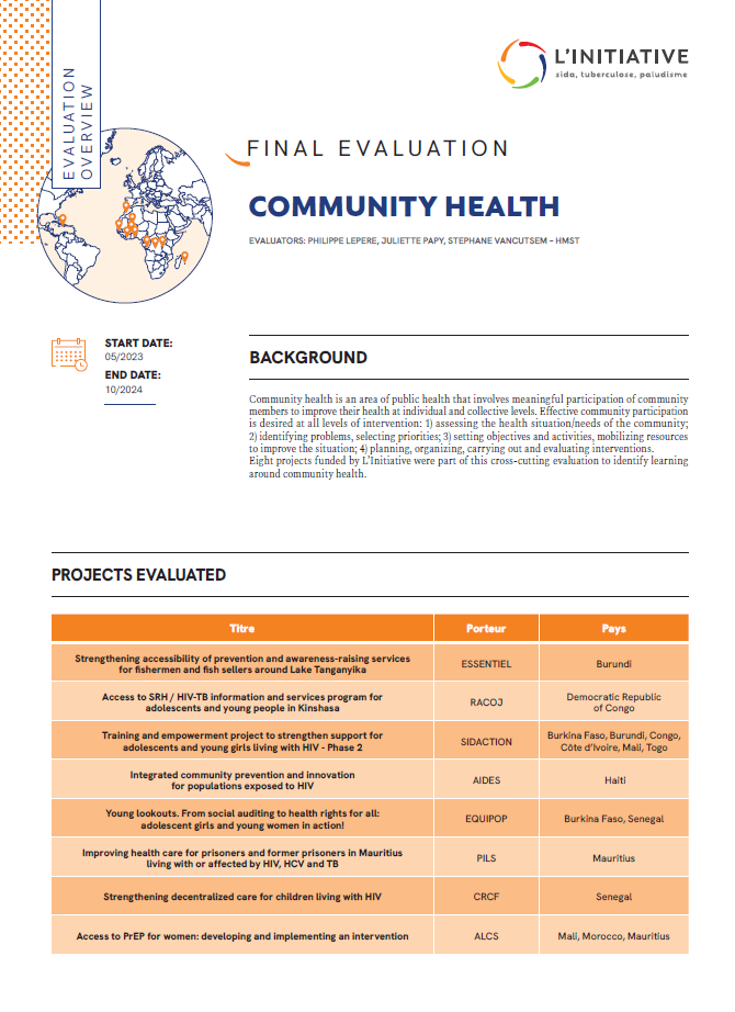 Cross Cutting Evaluation Community Health