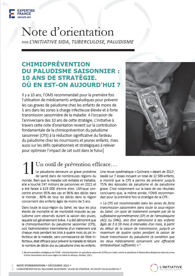 10 Ans De Chimioprevention Du Paludisme Saisonnier