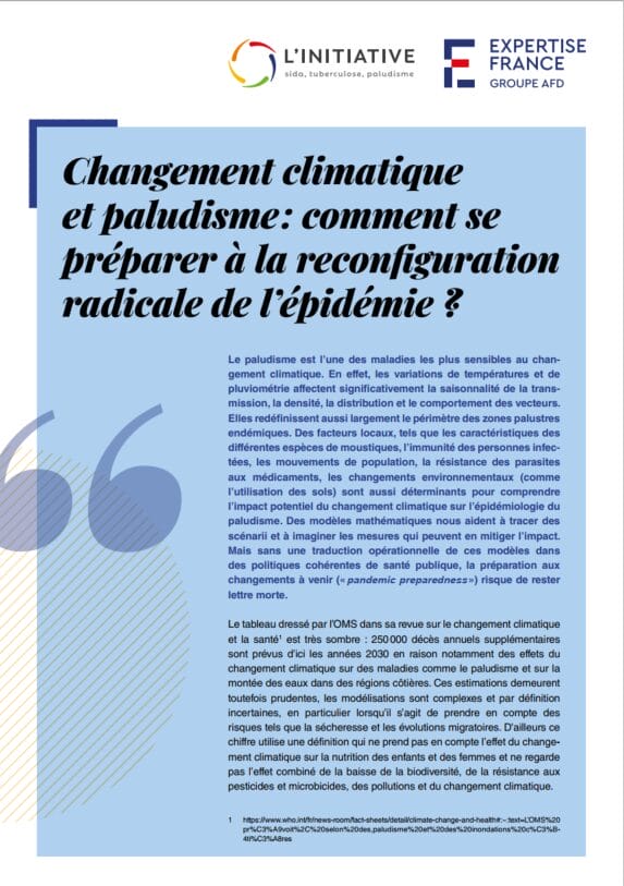 Image Note Dorientation Changement Climatique Et Paludisme