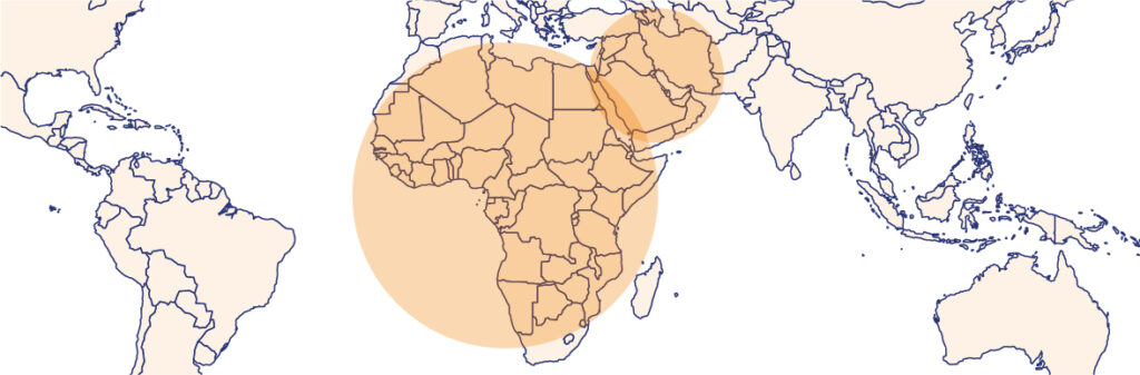 Carte Multicontinents Moyen Orient Et Afrique Fr