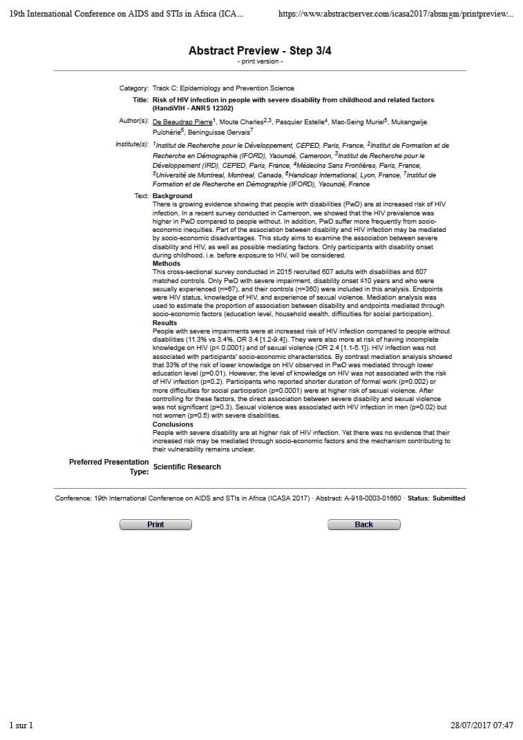 Risk Of Hiv Infection In People With Severe Disability From…