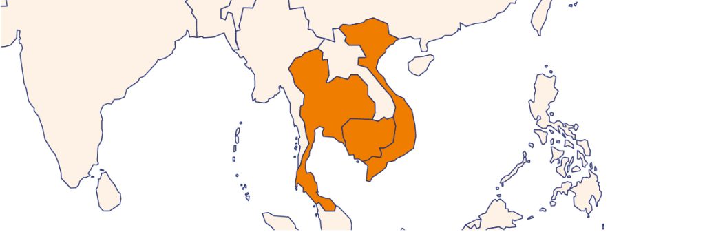 Carte Multipays Thailande Cambodge Vietnam En