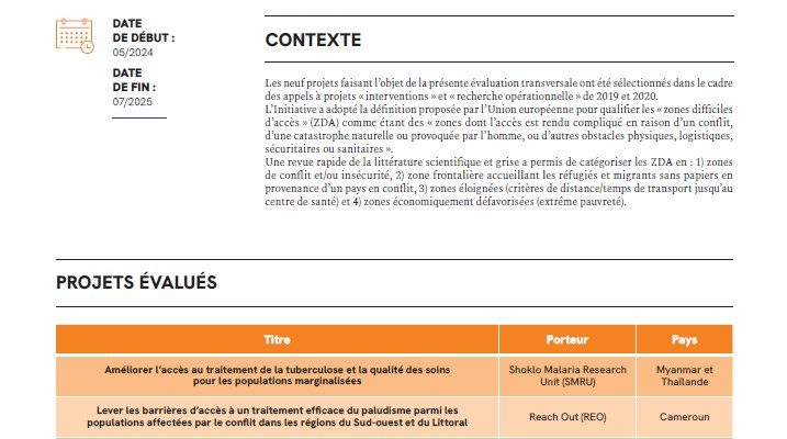 Cover Evaluation Transversale - Zones Difficiles D'accès