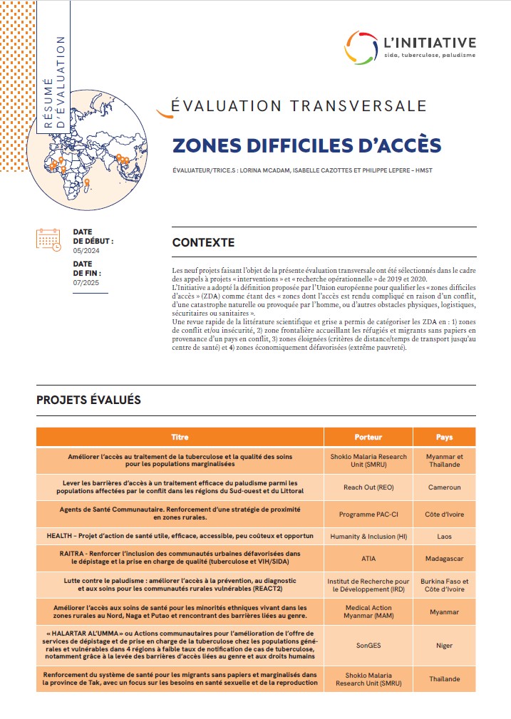 Cover Evaluation Transversale - Zones Difficiles D'accès