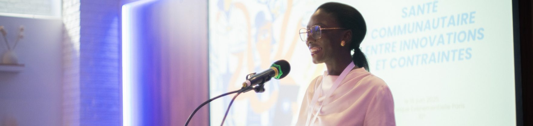 Caty Fall Sow prend la parole lors de la Journée scientifique organisée par L'Initiative - Expertise le 28 juin 2025