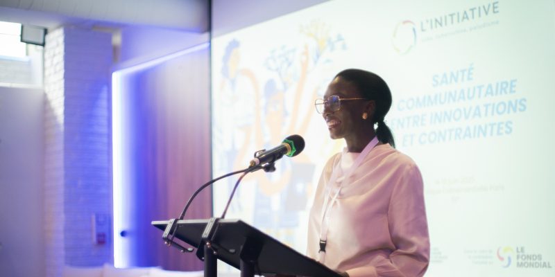 Caty Fall Sow prend la parole lors de la Journée scientifique organisée par L'Initiative - Expertise le 28 juin 2025