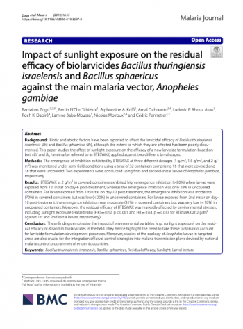 Impact of sunlight exposure on the residual efficacy of...