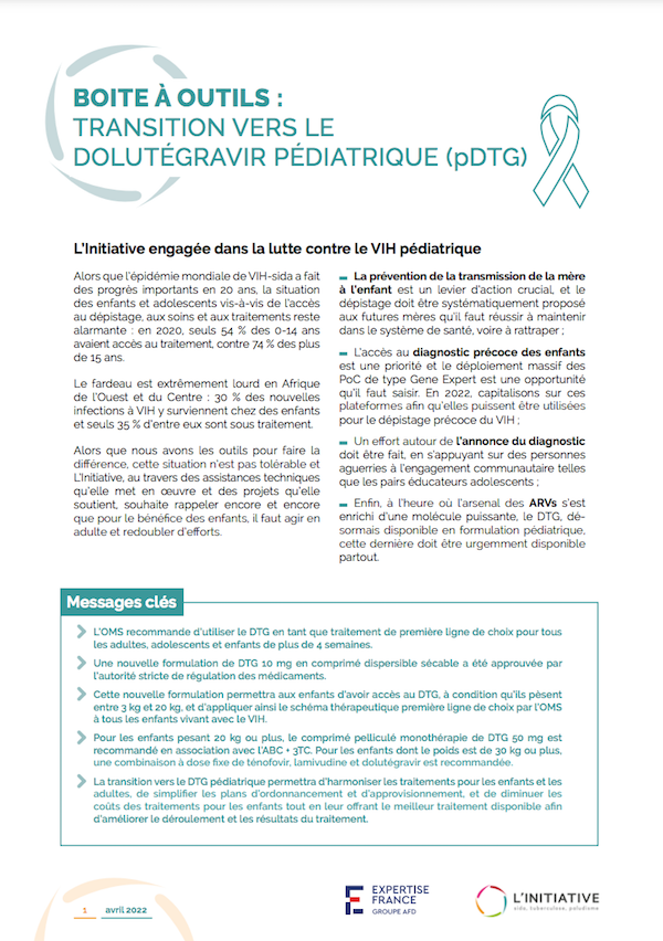 Transition vers le Dolutégravir pédiatrique